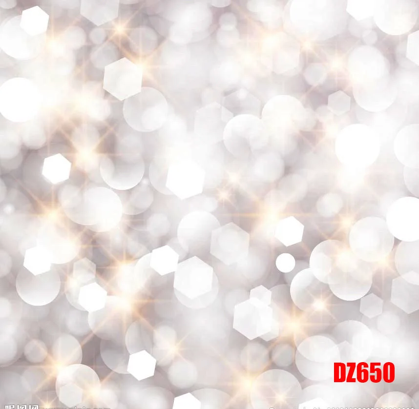 LB Polyester & Vinyl Deamy Light Spot Silver Hexagonal Sequins Studio Backdrop Photography Photo Props Photographic Background |