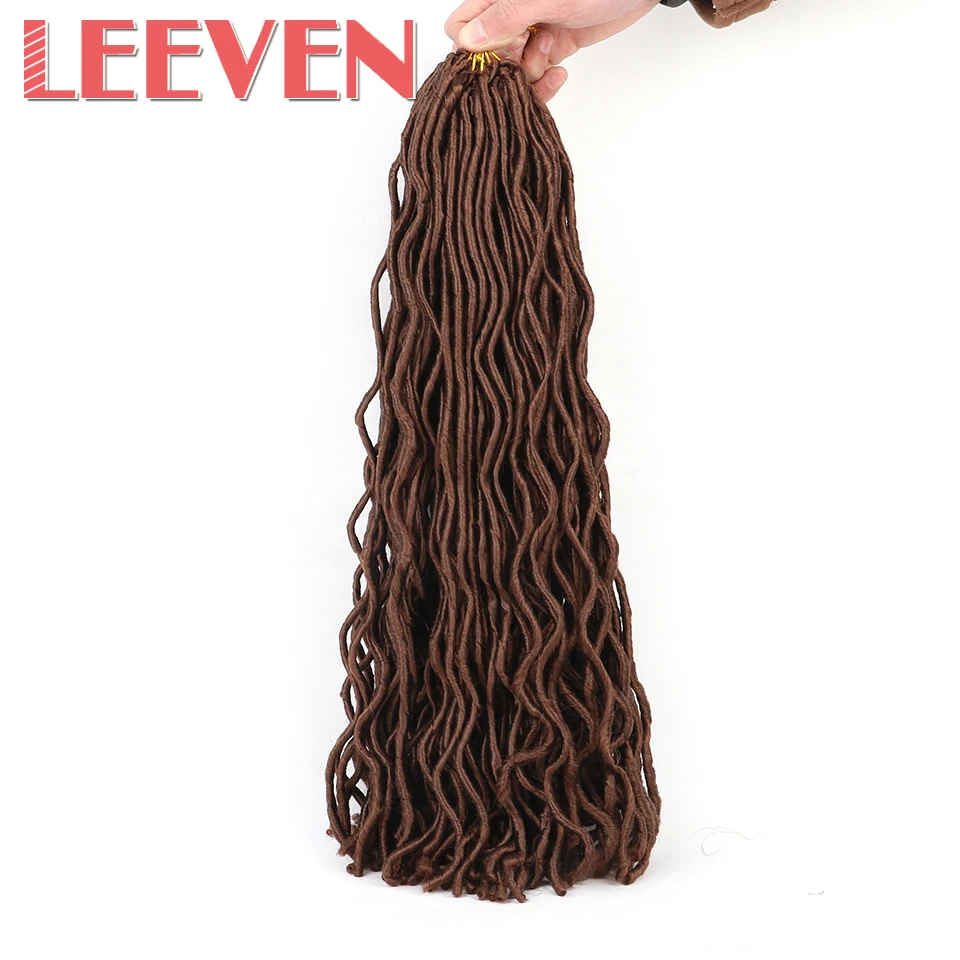 Leeven 20 дюймов 100 г 24 корня вязание крючком коса волнистые искусственные Лоскутные
