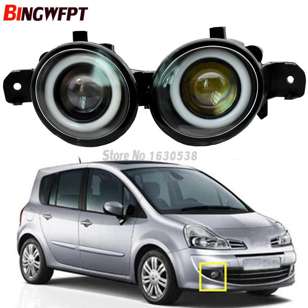 

2x Fog Lamp Assembly Super Bright Angeleye LED Fog Light For Renault CLIO 2/3 LAGUNA MODUS ESPACE 4 GRAND MODUS WIND 2001-2015
