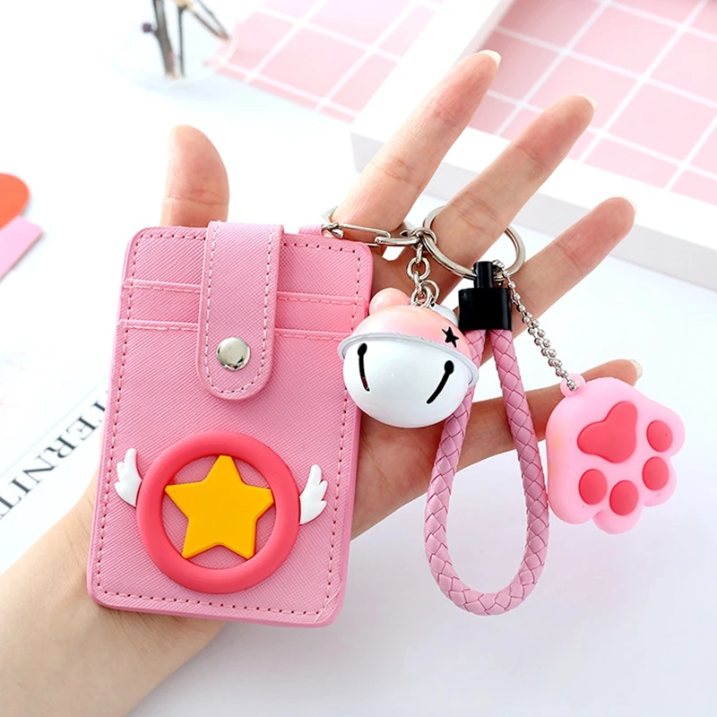 1 шт. Kawaii милый розовый держатель значка ID для кредитной карты автобусные карты защитный чехол подарки для девочек школьные офисные принадлежности Papelaria