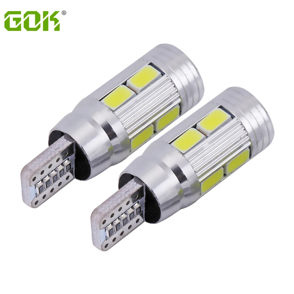 100 X светодиодный 10 LED canbus W5W 194 Xenon White Светодиодный CANBUS T10 без ошибок OBC 10SMD 5630 5730 с