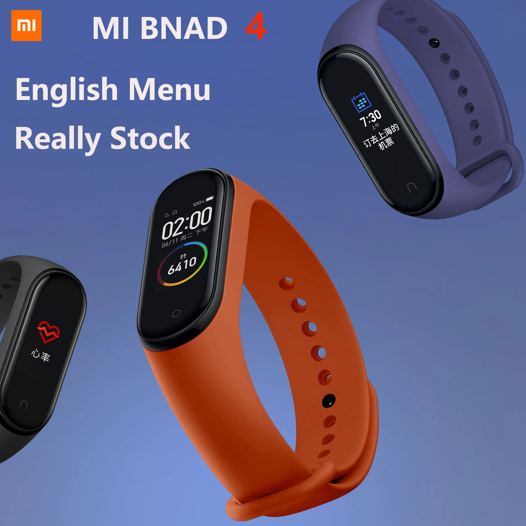Фитнес трекер Xiaomi Mi band 4 AMOLED с цветным экраном bluetooth 5 0 135 мА · ч|Смарт-браслеты| |