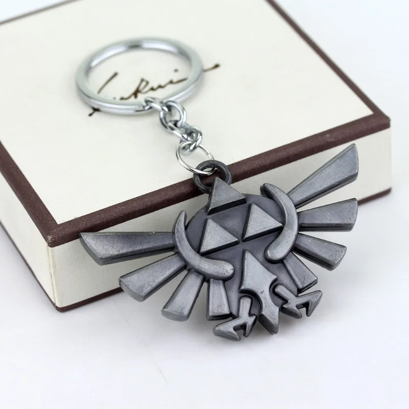 F retro silver Легенда о Зельде брелок Hylian Shield Sheikah slate подвеска брелок аниме брелок Коллекция брелок - Цвет: F retro silver