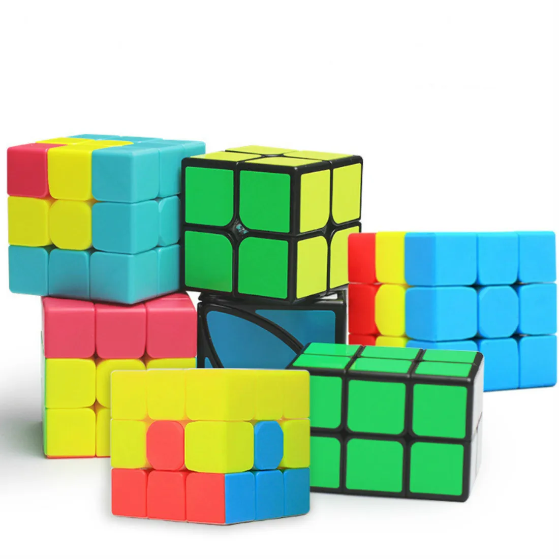 

Zcube Strange Shape Colorful Cube Sandwich Caterpillar Concave Cube Pudding Plastic Cubo Magico Stickerless Educational Toys