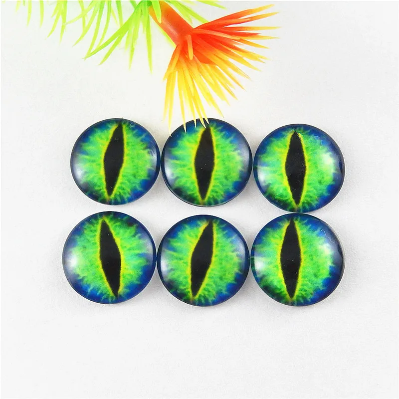 Оптовая продажа 10 шт./лот 30 мм смешанный стиль глаза Дракона круглый стеклянный