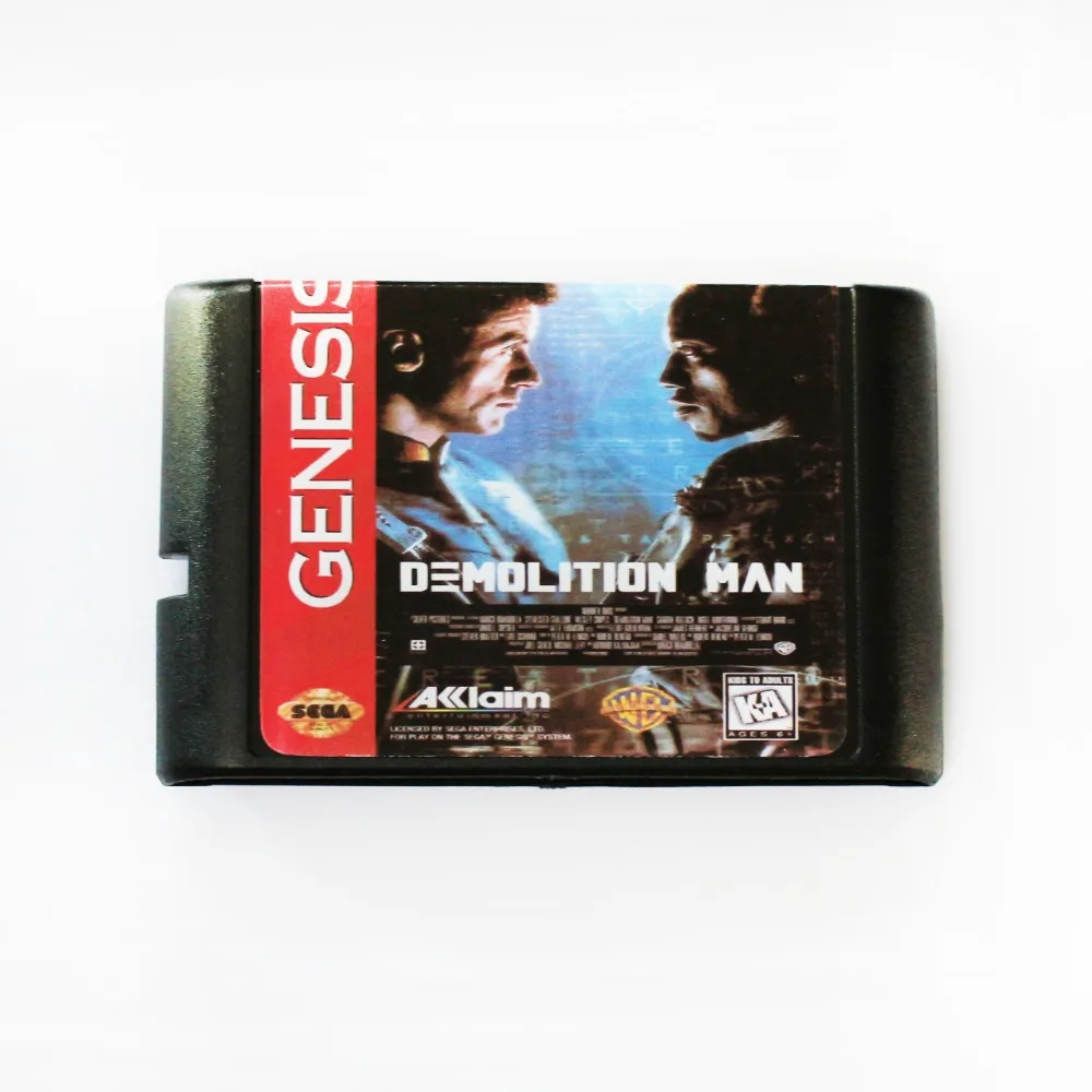 Подрывник 16 бит MD карточная игра для Sega игры SEGA Mega Drive Genesis|demolition man|16 bitmd game |