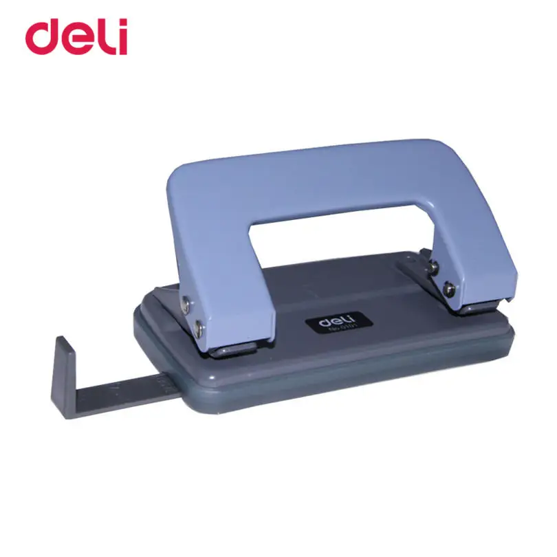 Deli школьный офисный металлический Дырокол с двумя отверстиями ручной для бумаги