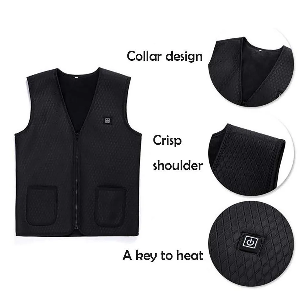 Мужские и женские теплые походные жилеты с USB подогревом Охотничий Тактический