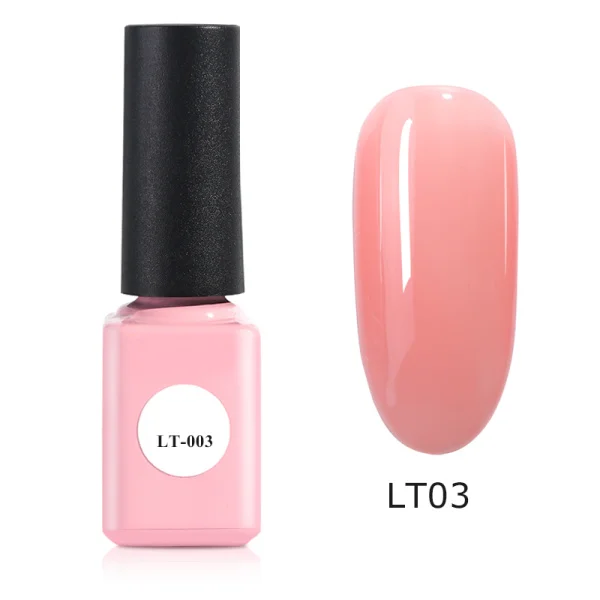 LT-003 6ml Summer Nail Polish White Base Pink Brown UV Gel Varnish Soak Off Lacquer Nail Art Manicure Long Lasting Top Coat LELT01-06 - Цвет: LT-003