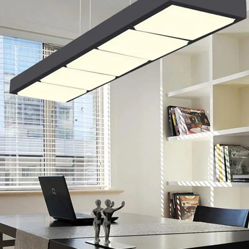 Офисные светодиодные прямоугольные подвесные светильники Lustre Pendente shool class room
