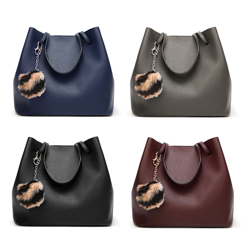 Пены Брендовые женские 3 шт./компл. сумки в руку на плечо Большие Ёмкость кожаной