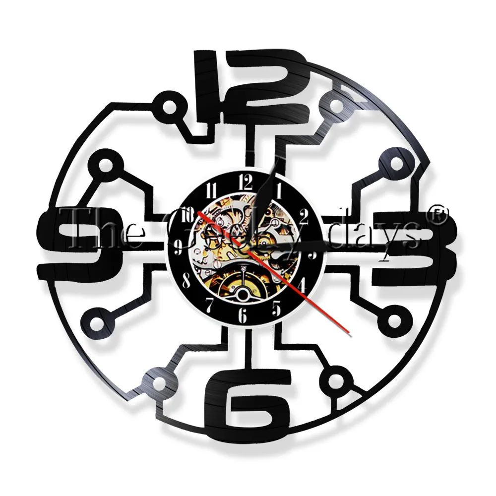 Большое количество виниловые светильник WallClock большое LP запись светодиодный