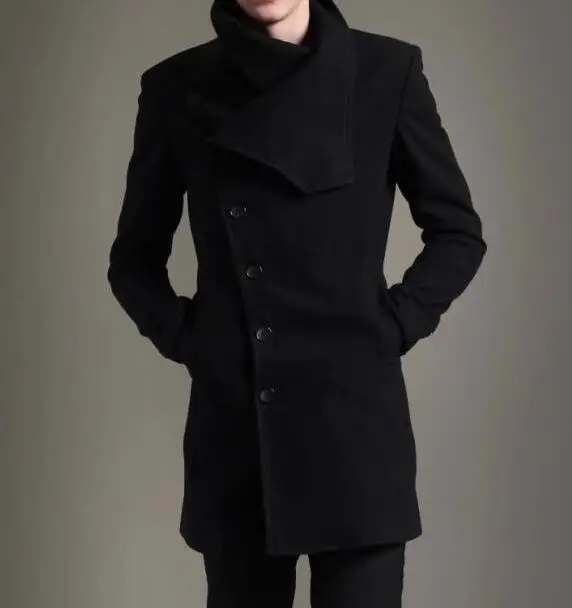 Мужское зимнее шерстяное пальто с воротником стойкой|mens hot coats|coat fashioncoats coats |