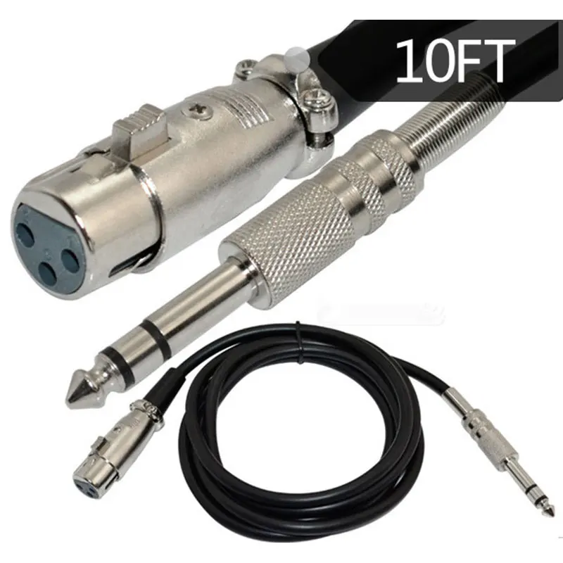 XLR для женщин 1/4 дюймов TRS Мужской кабель 10FT|Компьютерные кабели и разъемы| |