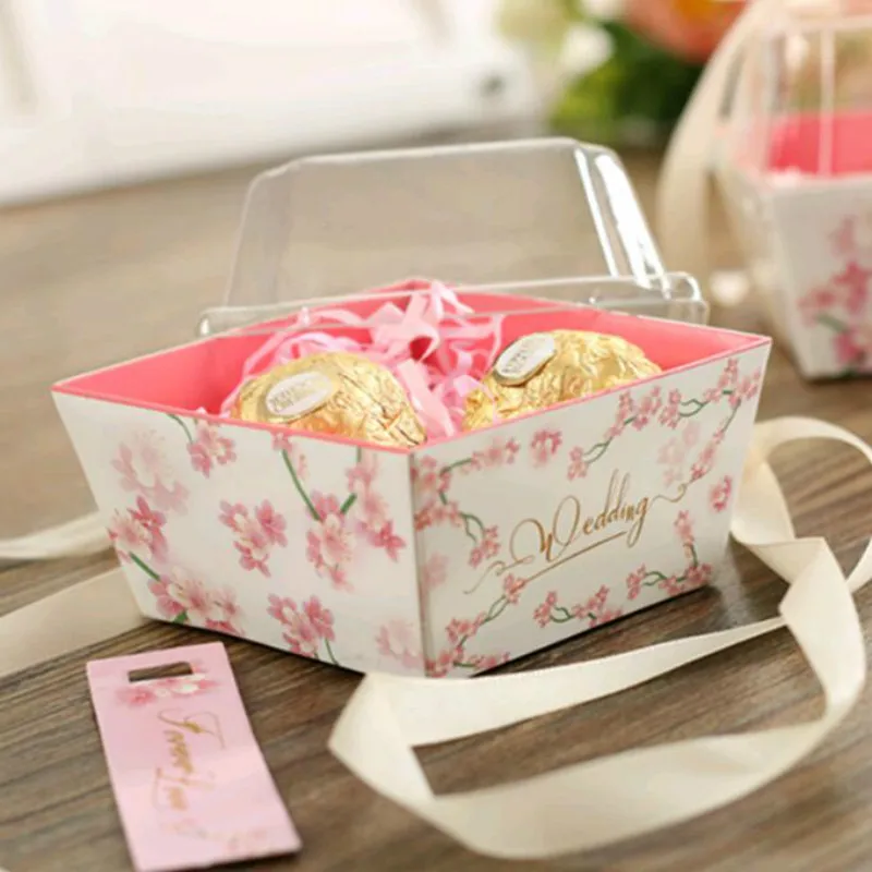 Коробка для конфет Baby Shower коробки свадебных сувениров с лентой подарки гостей