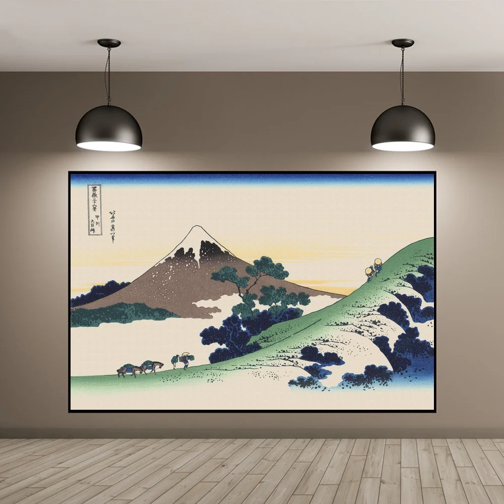 Японская Katsushika Hokusai Fuji художественный шелковый постер пейзаж настенные картины