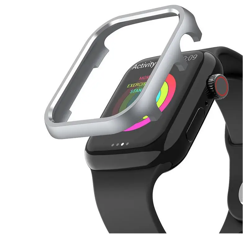 100 шт. алюминиевый сплав рамка защитный чехол для Apple Watch Series 4 40 мм 44 мм роскошный чехол оболочка идеально подходит для iwatch 44 мм