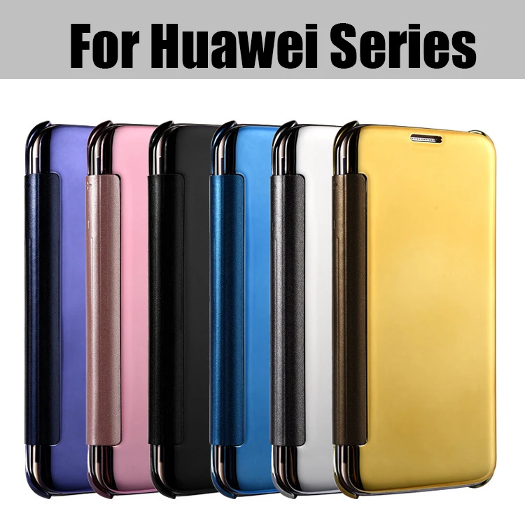 Роскошное покрытие прозрачное зеркало чехол для huawei P10 P9Lite кожаный ПК Жесткий