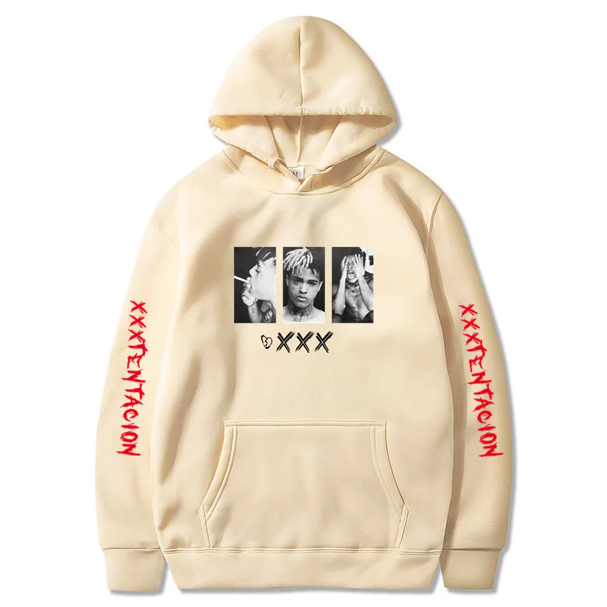 Khaki2524 XXXTentacion, толстовки, Толстовка для мужчин и женщин, Повседневный пуловер, уличная одежда, Sudadera Hombre, толстовки в стиле хип-хоп, толстовки с забавным принтом - Цвет: Khaki2524