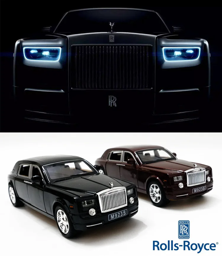 Rolls-Royce Phantom, форма для автомобиля, украшение, Акустооптическое эхо, сплав, автомобильная игрушка, украшение автомобиля, модель, подарок для мальчика, автомобиль
