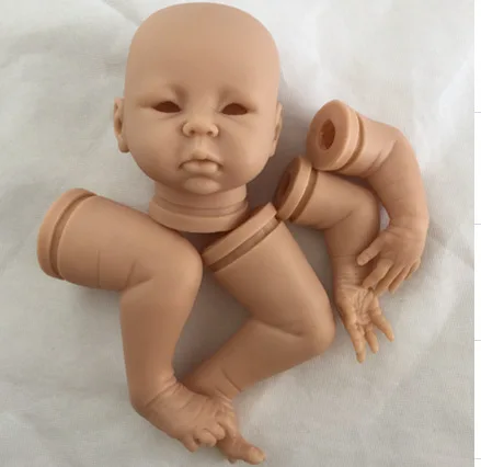 18 дюймов пустая Кукла Reborn набор с хорошим качеством силиконовые виниловые DIY реалистичные Reborn Baby форма для куклы неокрашенные незавершенные кукольные наборы - Цвет: doll kit