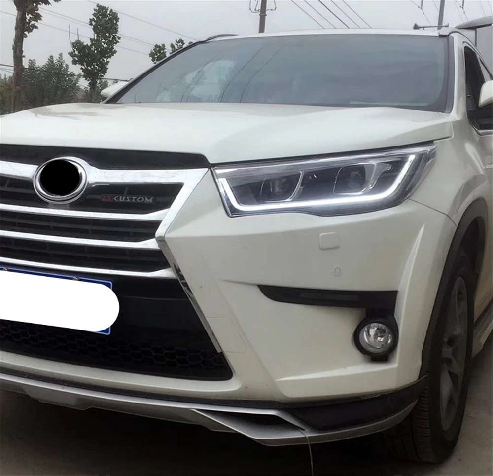 Автостайлинг для Toyota Highlander Kluger 2015-2017 фары светодиодный ДХО Биксеноновые линзы