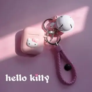 1 Мультяшный силиконовый чехол hello kitty для Apple Airpods, bluetooth-наушники, аксессуары Airpod, защитный чехол - Цвет: 1