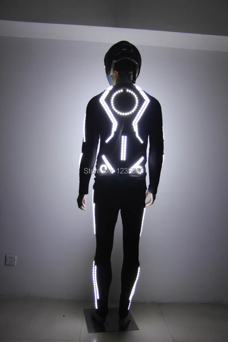 Новый дизайн 2020 светодиодный костюм робота светящаяся одежда светодиодные