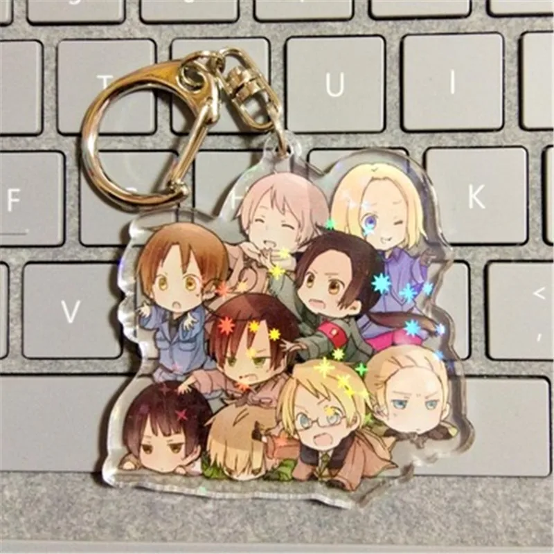 Аниме мультфильм Axis Powers Hetalia APH Альфреда Фелисиано Ludwig Arthur акриловый брелок для ключей Хэллоуин косплей рождественский подарок