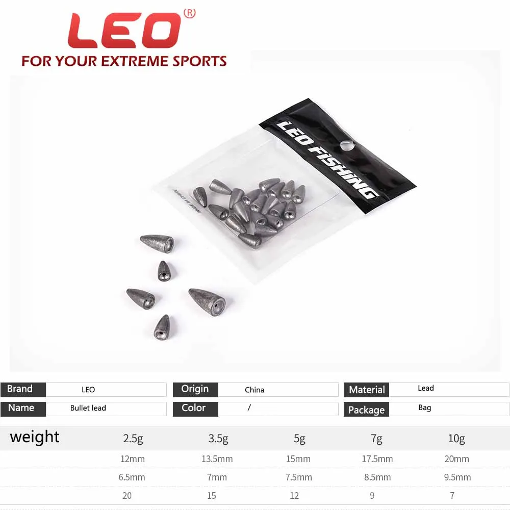Горячая Распродажа LEO bullet lead bags Азиатский морской свинцовый слиток подвеска с