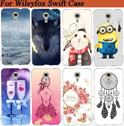 Лидер продаж! Защитный чехол для Wileyfox Swift блестящий с рисунком мягкий ТПУ 10 цветов