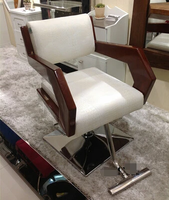High-grade wood salon chair barber chair armrest Continental simple haircut salon chairs chair salon chair barber chair salon haircut stainless steel