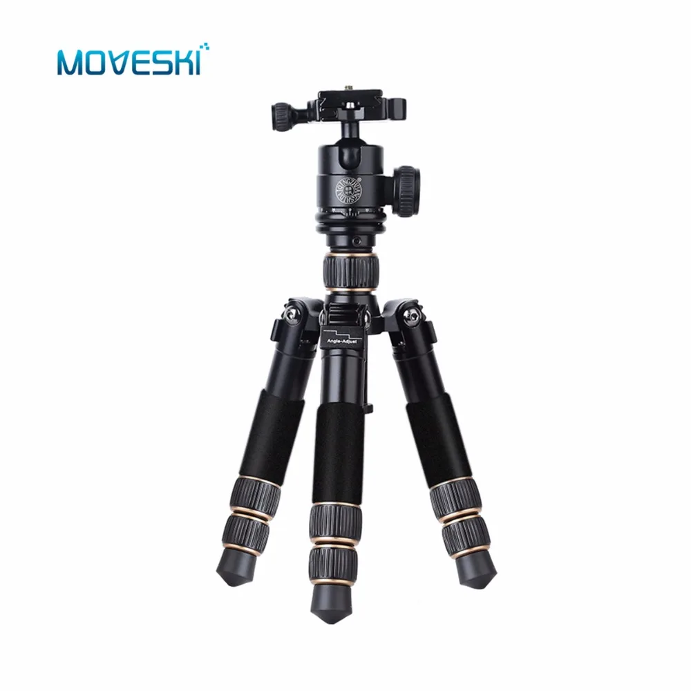 Купить Moveski Q166C складной легкий и короткий настольный мини-штатив из углеродного волокна и Набор для камеры 20 см