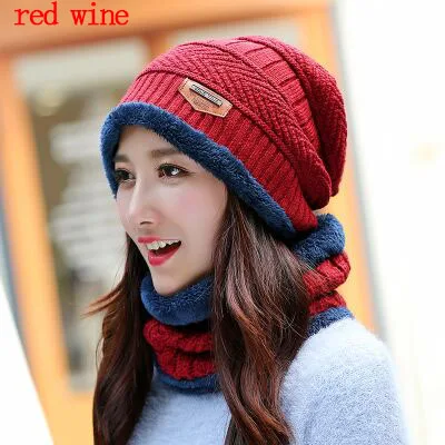 Scarf hat BINGYUANHAOXUAN,, мужские теплые шапки, шапка, шарф, зимняя шерстяная шапка, трикотажные мужские шапки, дамские вязаные шапки-бини, женские шапки, милитари - Цвет: Scarf hat