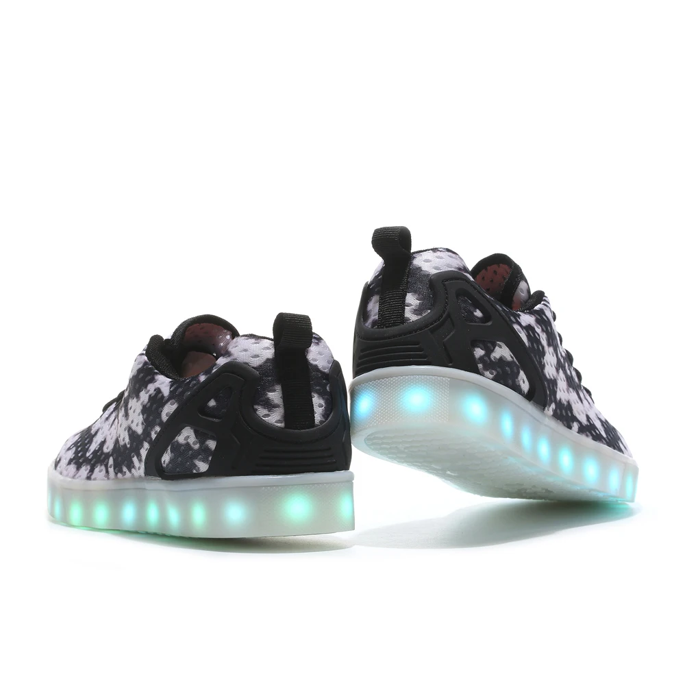 LED shoes men Luminous Light Up New tenis led Casual Hot Fashion casual Glowing neon male flat with USB Charge lace up | Обувь