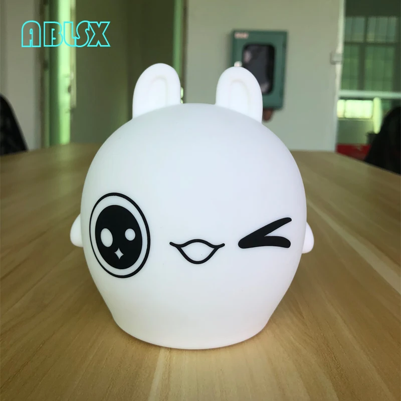 Озорной Feifei кролик ночник для детей 3D животное рядом лампа ребенок Usb Питание от