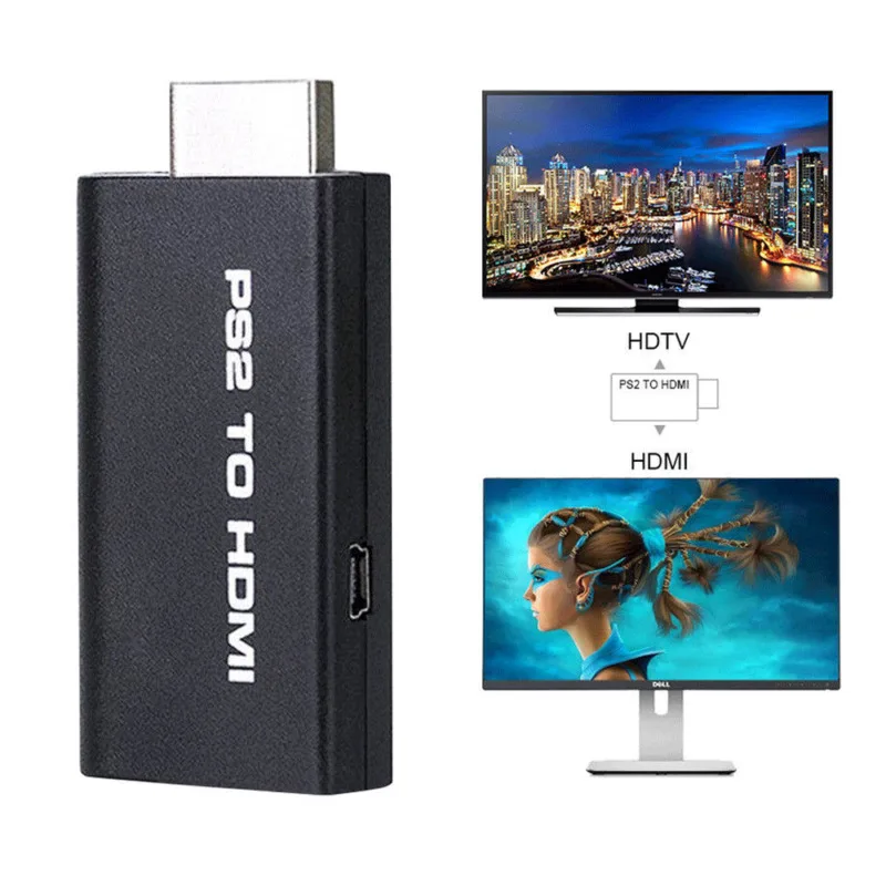 Cable Converter PS2 to HDMI Audio Composite AV PlayStation 2 HD Adapter | Электроника