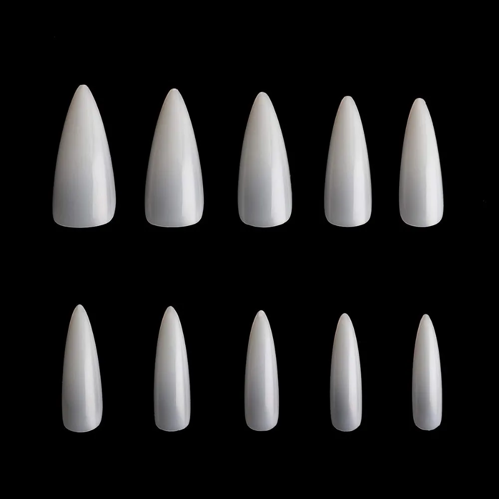Makartt Stiletto Nails 500 шт острые накладные ногти для маникюра, акриловые салонные натуральные прозрачные ногти A0535