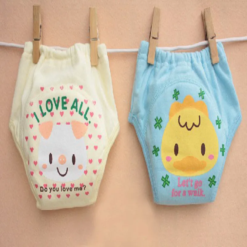 4 слоя CombinationWashable Детские тренировочные брюки подгузники для мальчиков и девочек