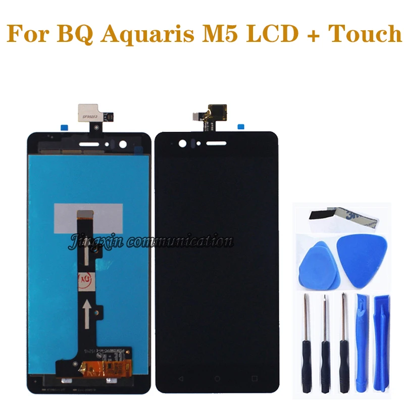 Новинка 100% черный/белый ЖК дисплей для BQ Aquaris M5 + сенсорный экран цифровой