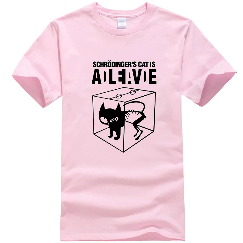 Мужские футболки, высокое качество, хлопок, Schrodinger's Cat, с коротким рукавом, Мужская футболка, повседневная, The Big Bang Theory, Мужская футболка