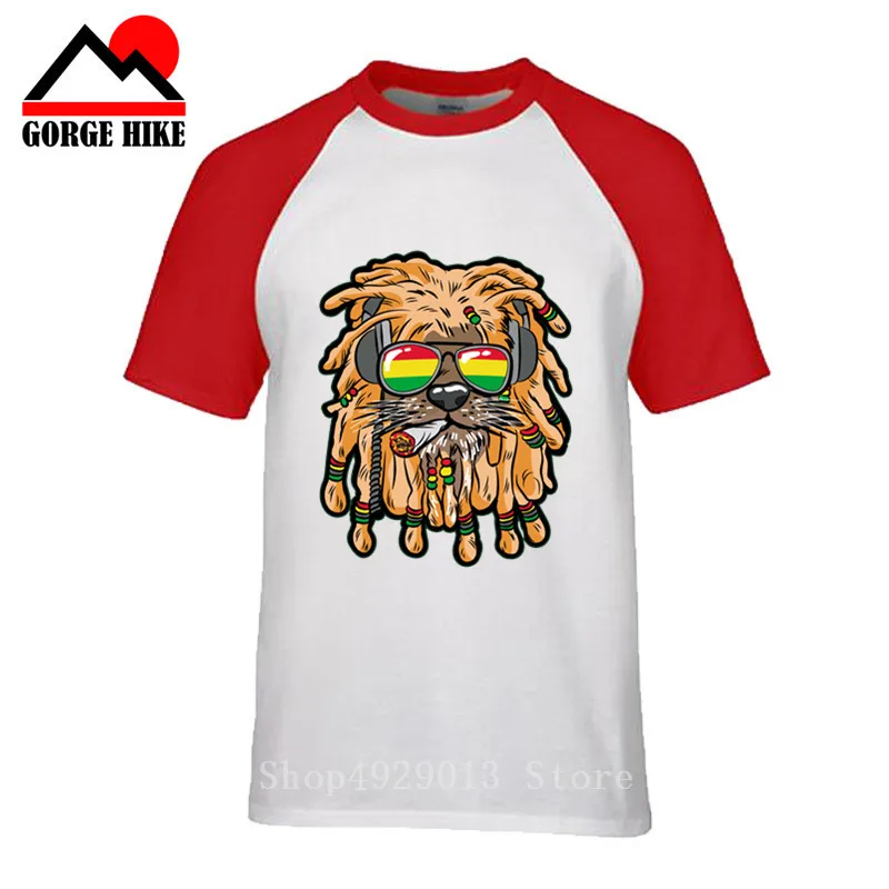 Мужская футболка Parody Rastafari RASTA LION Повседневная унисекс | одежда
