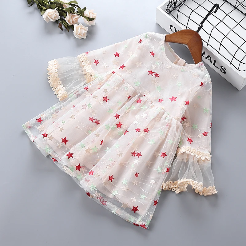 0-6 years High quality girl dress 2019 new spring casual party chiffon lace mesh kid children clothing princess dresses | Детская одежда