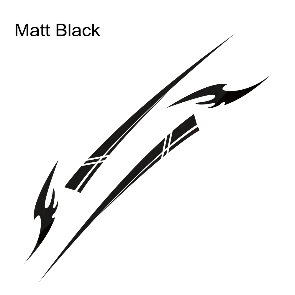 Matt Black Накладка на капот автомобиля Наклейка стильная авто стороны тела виниловая пленка наклейки гонки спорт графика тюнинг автомобильные аксессуары для Honda Civic - Название цвета: Matt Black