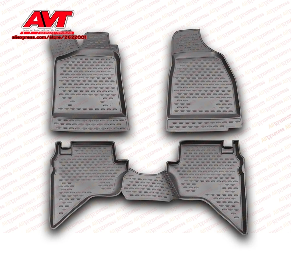 Коврики для Mazda BT 50 2006 4 шт. Нескользящие резиновые коврики салона автомобиля
