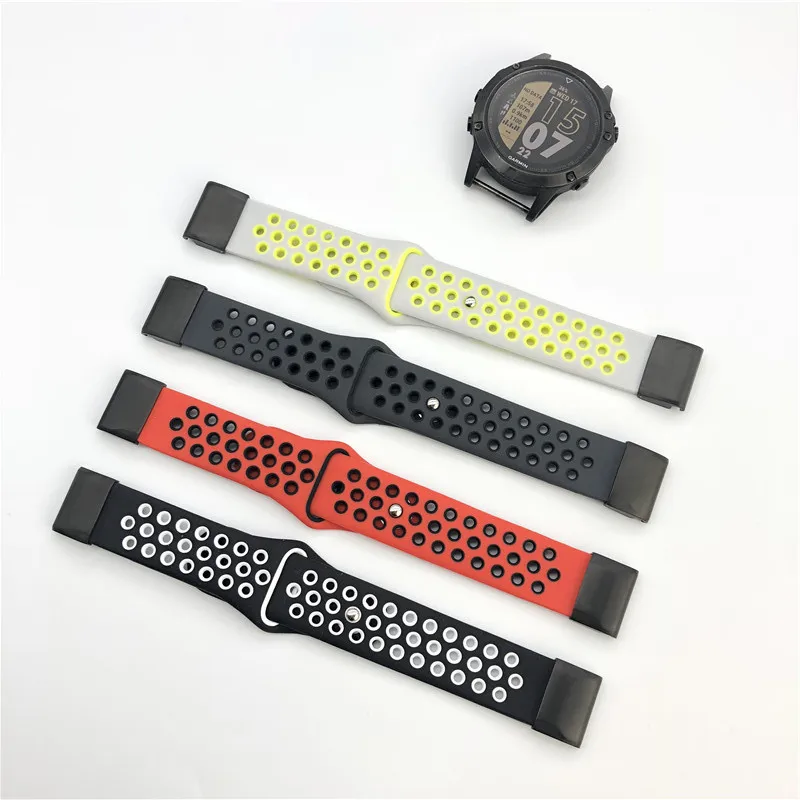 Спортивный ремешок для часов Garmin Fenix 5X /5XPlus/6X/3 HR/D2 Bravo смарт силиконовый браслет 26