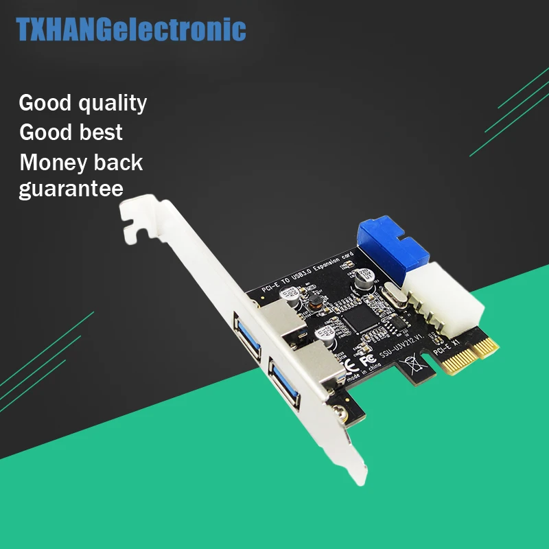 2 портами плата PCI Express USB 3 0 передняя панель с адаптером для карт управления