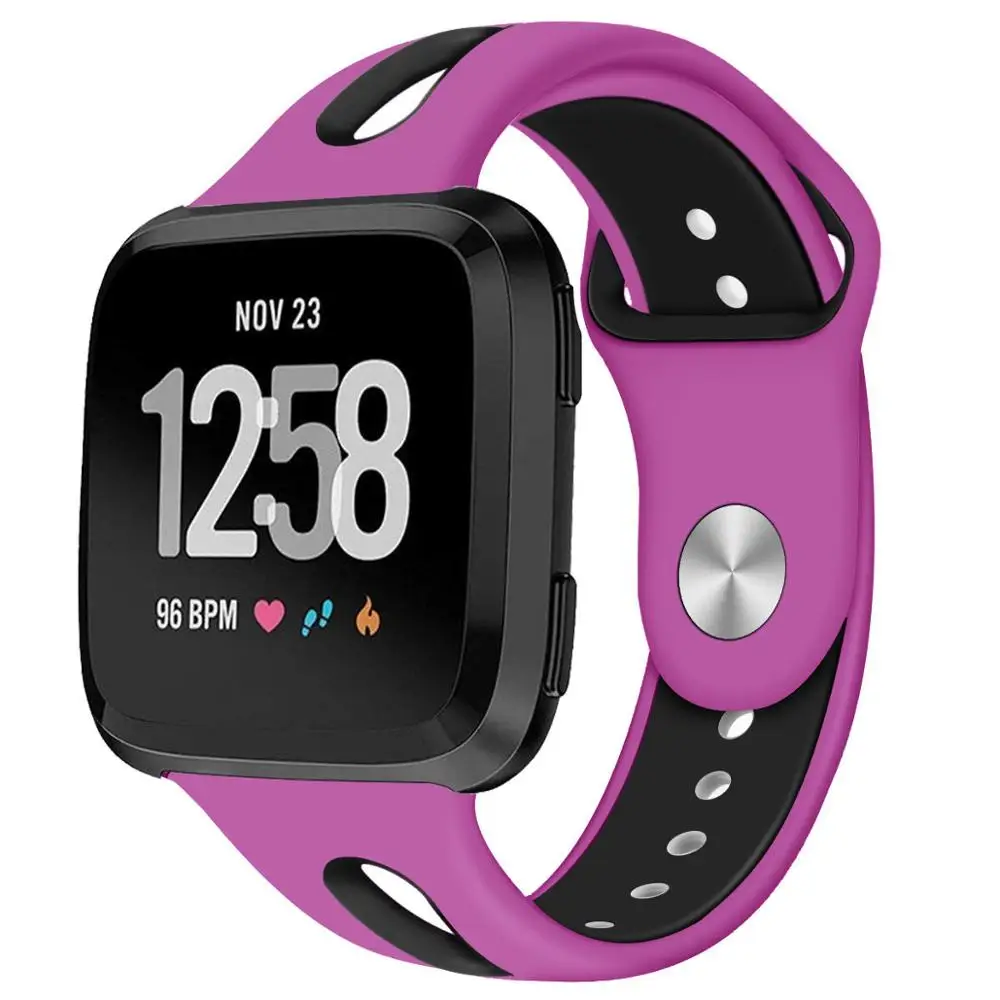 6 Совместим с Fitbit versa, ремешок силиконовый дышащий сменный спортивный ремешок для Fitbit часы Versa 61013 - Цвет ремешка: 6