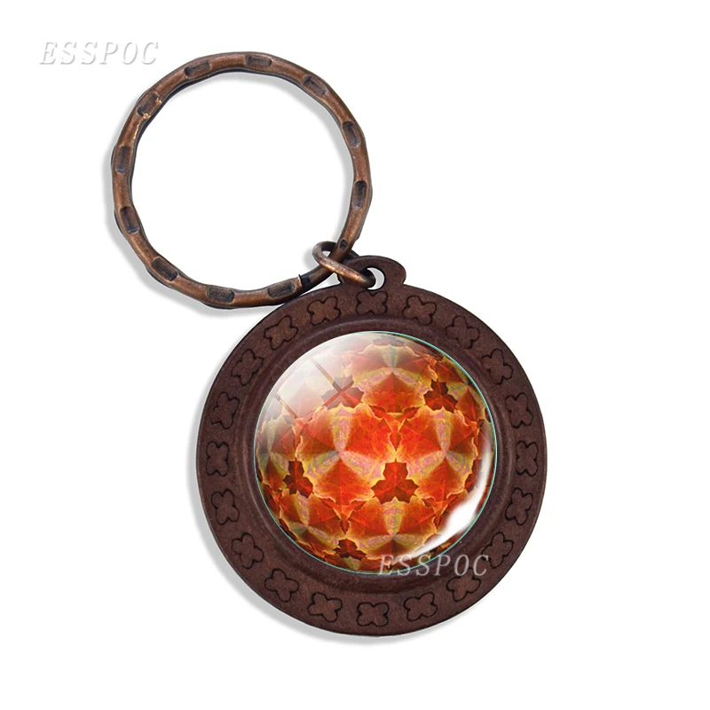 Брелок-калейдоскоп раньше искусство винтажная деревянная бижутерия