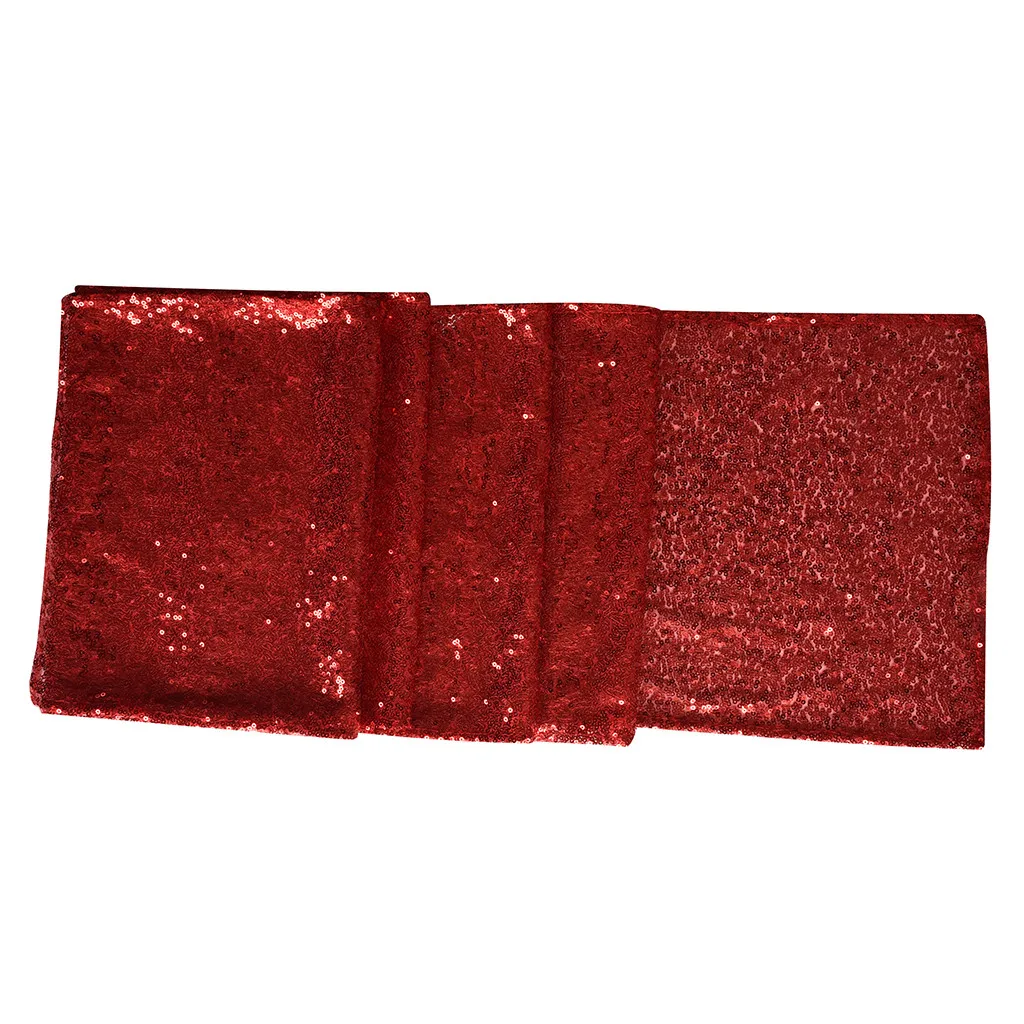 Свадебные украшения скатерти с блестками для свадебной вечеринки красный